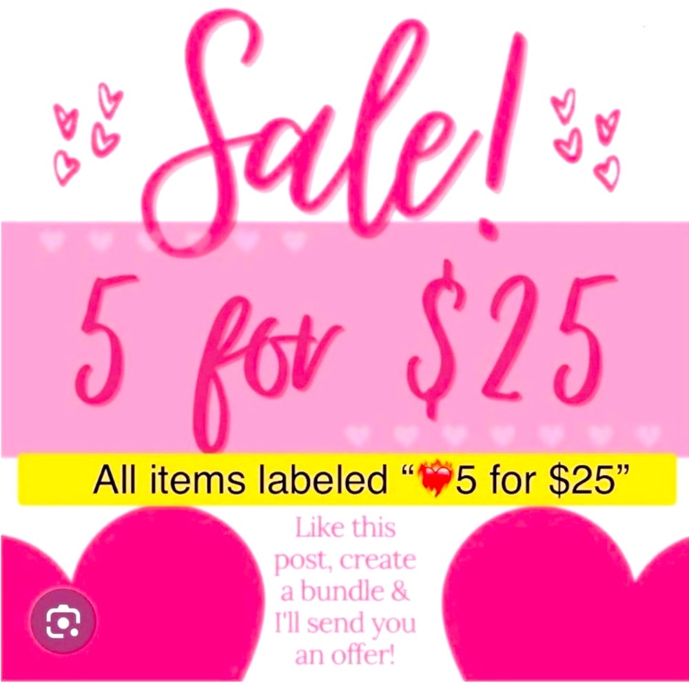 5 Items for $25 SALE!